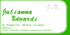 julianna udvardi business card